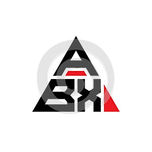 ABW triangle letter logo design with triangle shape. ABW triangle logo design monogram. ABW triangle vector logo template with red