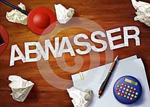 Abwasser desktop memo calculator office think organize