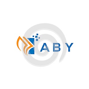 ABY credit repair accounting logo design on white background. ABY creative initials Growth graph letter logo concept. ABY business