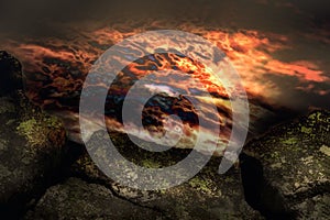 Abyss and cliff scene