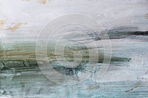 Abstract landscape art background. Seascape Contemporary art. Oil painting of ocean. oil paint texture. Modern art.