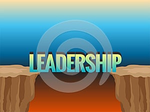 Abyss and word LEADERSHIP as bridge