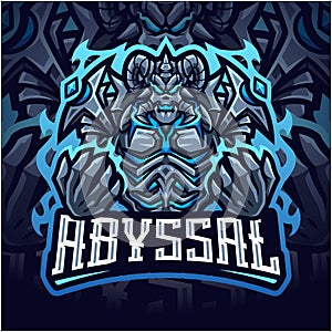 Abyssal esport logo design photo