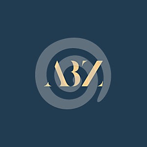 ABZ abstract letter logo design