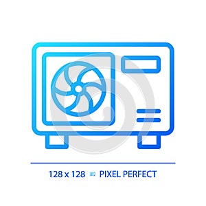 Ac compressor unit gradient linear vector icon
