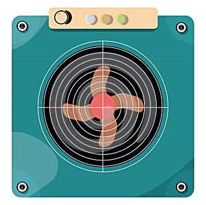 AC cooler fan, icon