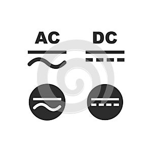 ac-dc current symbol icon vector illustration design template