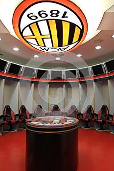 AC Milan changing rooms