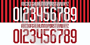 AC milan football style font.