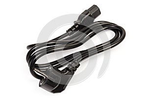 AC power cord with CEE 7/7 plug and C13 receptacle