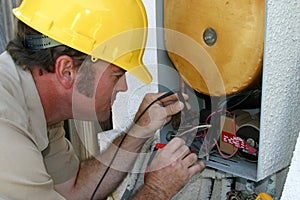 AC Repairman Closeup