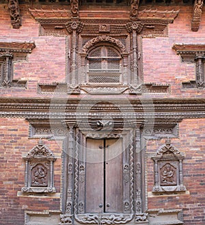 Ðacade of palace in Patan, Kathmandu valley, Nepal