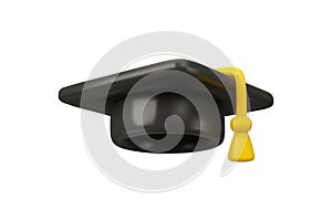Academic cap vector 3d icon