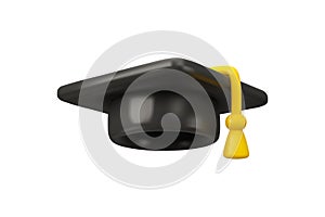 Academic cap vector 3d icon