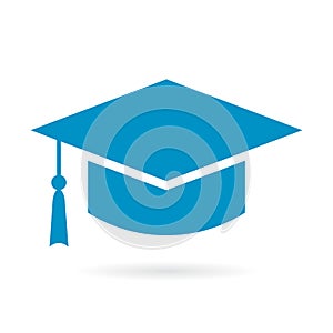 Academic graduation hat vector icon