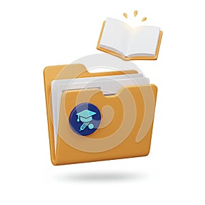 Academic Orange Folder Learning Documents