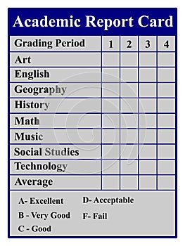 Academic Report Card photo