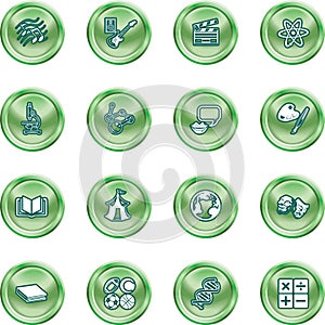 Academic study subject icons photo