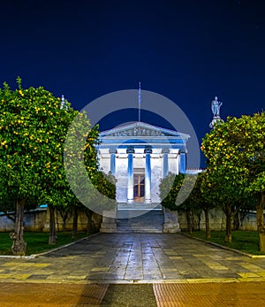 Academy of Athens at night, Greece...IMAGE