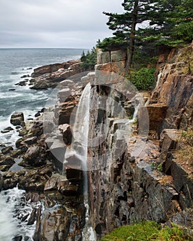 Acadia Seacoast In The Rain