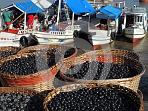 Acai in baskets