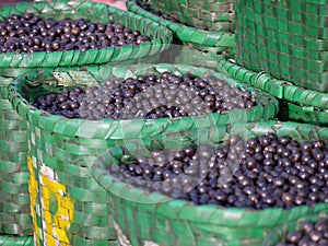 Acai in baskets