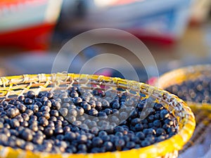 Acai in baskets