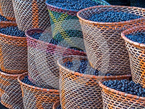 Acai in baskets