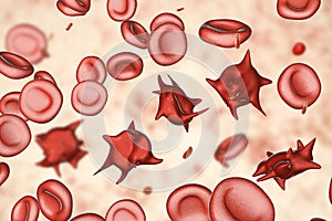 Acanthocytes, abnormal red blood cells with thorn-like projections