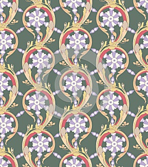 Acanthus leaves (seamless pattern)