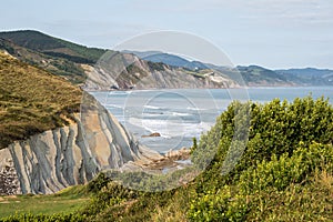 The Acantilado Flysch in Zumaia - Basque Country, Spain photo