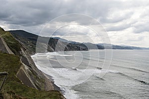 The Acantilado Flysch in Zumaia - Basque Country, Spain photo