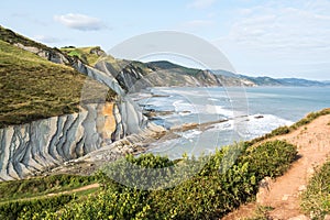 The Acantilado Flysch in Zumaia - Basque Country, Spain photo