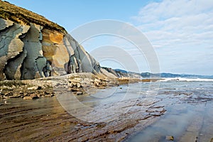 The Acantilado Flysch in Zumaia - Basque Country, Spain photo