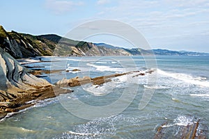 The Acantilado Flysch in Zumaia - Basque Country, Spain photo