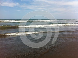 Acapulco beach with waves