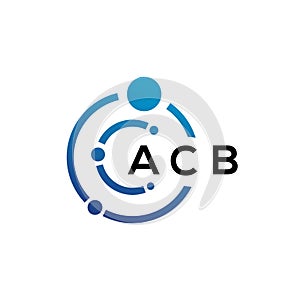 ACB letter logo design on black background. ACB creative initials letter logo concept. ACB letter design