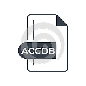 ACCDB File Format Icon. ACCDB extension filled icon