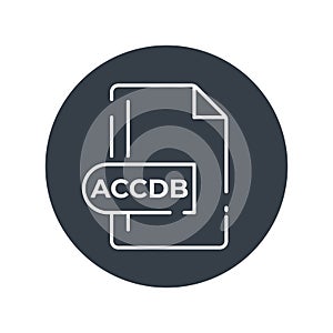ACCDB File Format Icon. ACCDB extension filled icon