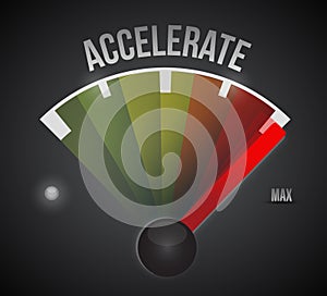 Accelerate speedometer illustration design