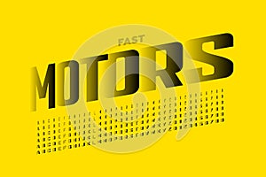 Accelerating style speed font