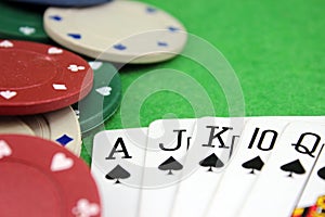 Accented poker background