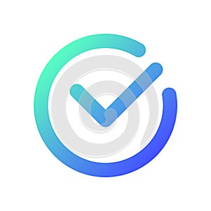Accept button pixel perfect gradient linear ui icon