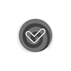 Accept, confirm button vector icon