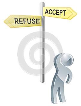 Accept or refuse choice