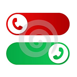 accept or reject mobile phone call buttons