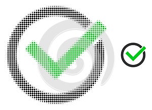 Accept Tick Halftone Dot Icon