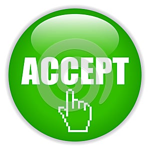 Accept vector web button