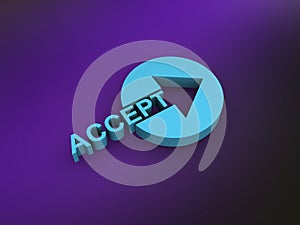 accept word on purple