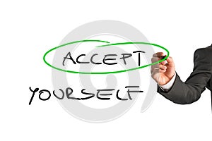 Accept yourself message photo